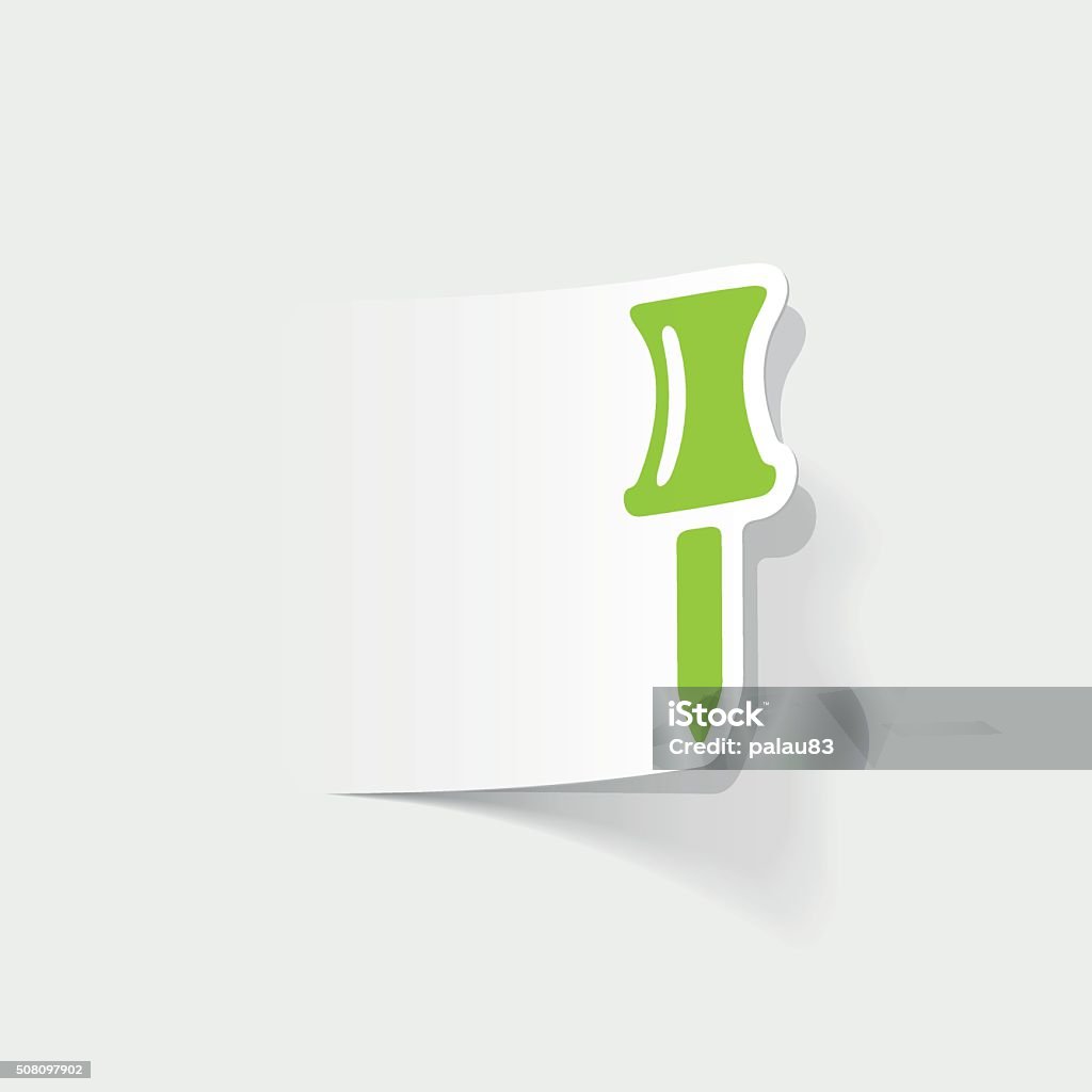 Pin Design Element Realistic Design Element Push Pin Stock Illustration - Download Image ...