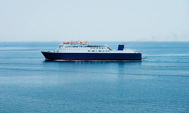 Interisland ferry in a distance Interisland ferry in a distance ship ferry stock pictures, royalty-free photos & images