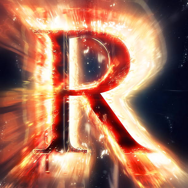 Red Light Letter R Stock Photo - Download Image Now - Abstract, Alphabet,  Black Color - iStock