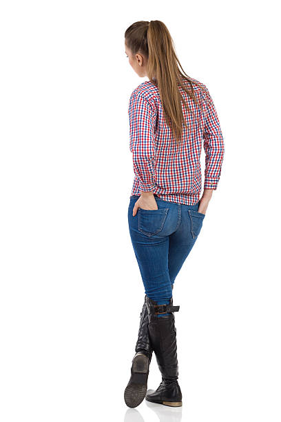 istock Casual Woman Standing Rear View 508101326