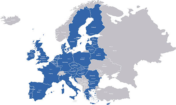 illustrations, cliparts, dessins animés et icônes de état membre de l'ue - western europe