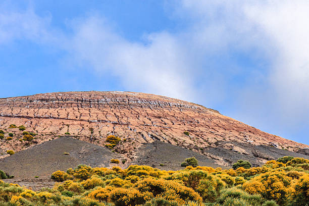 Inferior view of Vulcano on the island of the same name. Aeolian Islands, Sicily, Italy