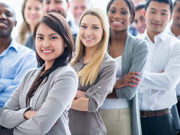 istock Businesswomen Standing in a Row 508102530