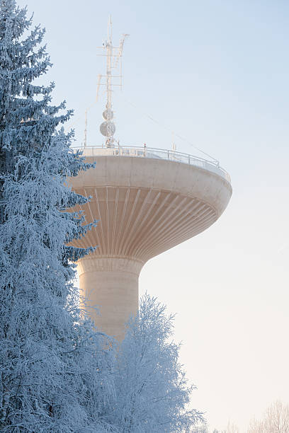 istock Water tower in cold winter weather 508103950