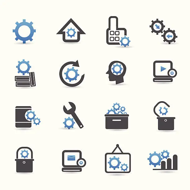 Vector illustration of Gears icons,vector