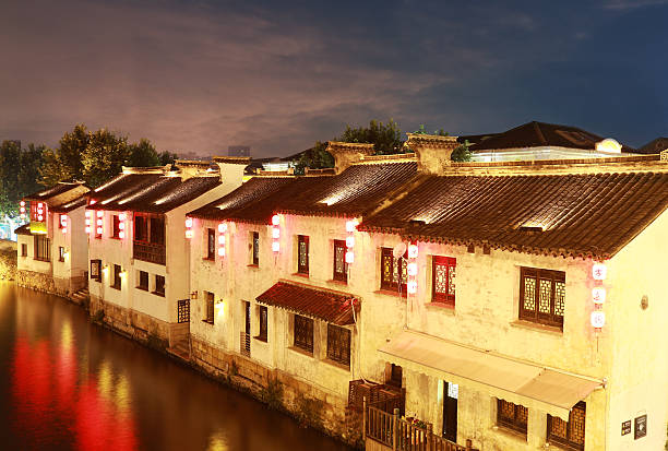 istock Beautiful Chinese water town at night 508120505