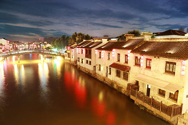 istock Beautiful Chinese water town at night 508120507