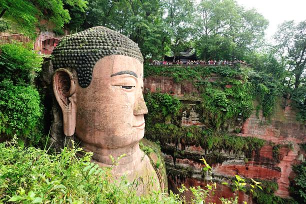 Giant buddha in leshan,sichuan,china