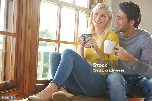 Love You More Than That First Sip Of Coffee Stock Photo - Download Image Now - 30-39 Years, Adult, Adults Only