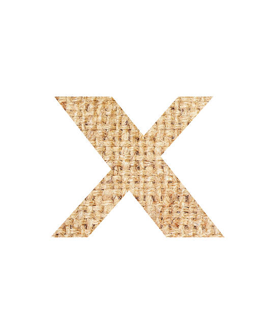 istock Signs Mathematics made from sackcloth brown isolated on white 508121941