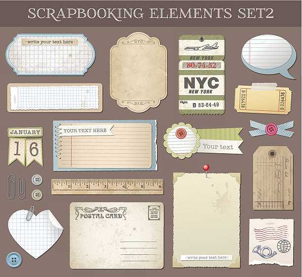 ベクトル scrapbooking elements set 2 - frame calligraphy ornate retro revival点のイラスト素材／クリップアート素材／マンガ素材／アイコン素材