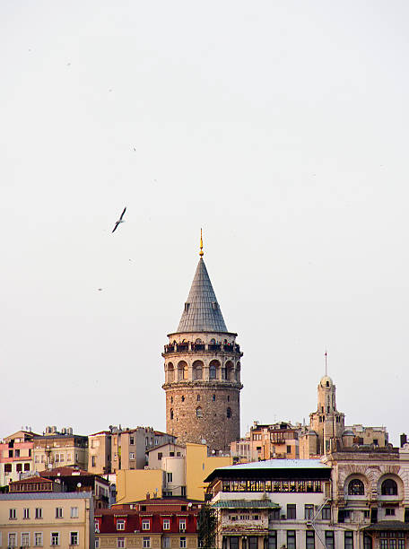 Galata Tower was built as Christea Turris in 1348 during an expansion of the Genoese colony in Constantinople. At 66.9 m high, it was the tallest structure when built.