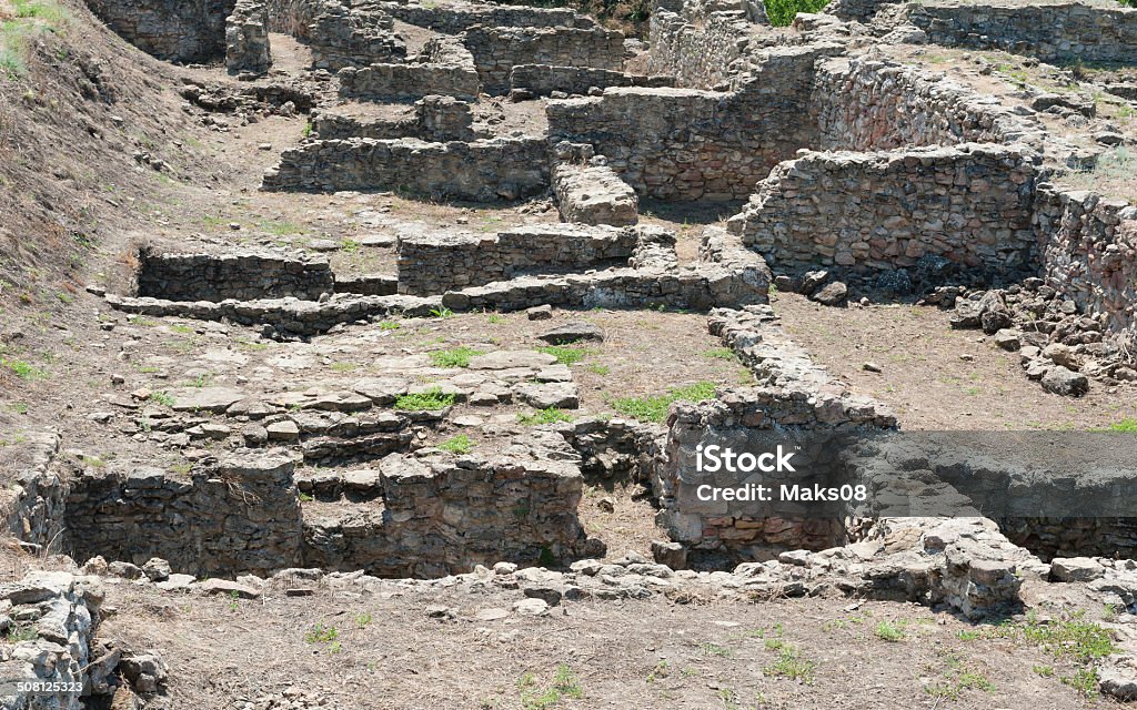 Old ruins of Greek colony Old ruins of Greek colony horizontal plane Colony - Group of Animals Stock Photo