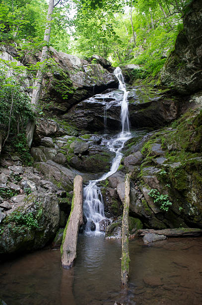 Beautiful Waterfall on Appalachian Trail stock photo