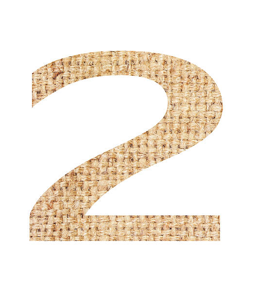 istock Number 2 made from sackcloth brown isolated on white background 508125999