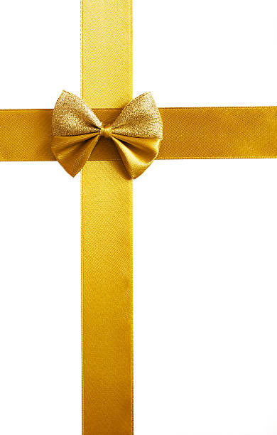 istock Golden satin ribbon 508126014
