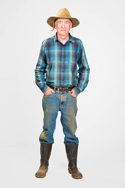 istock Senior farmer full length portrait hands in pockets 508126195