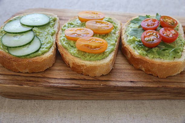 istock Green sourdough open face sandwiches toast 508127092