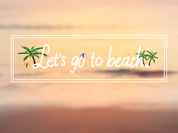 istock Let 's go to beach hand writing on blur beach. 508127932