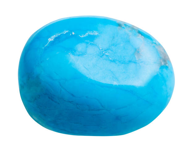 вставки из говлита turkvenit (синий), изолированных из драгоценного камня - bead jewelry drop stone стоковые фото и изображения