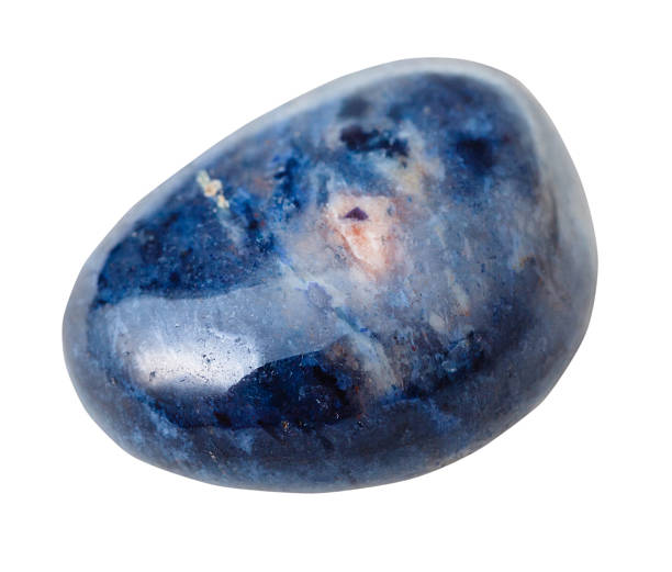istock tumbled Dumortierite gem stone isolated on white 508130964
