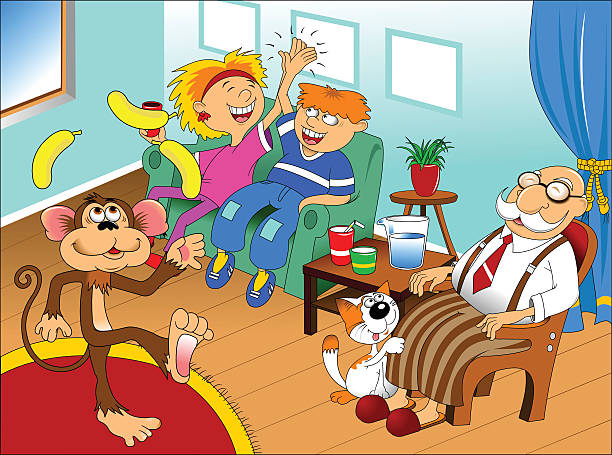 31 Monkey Family Cartoons Illustrations & Clip Art - iStock