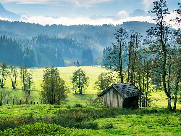 Image of a landscape in Bavaria, Allgau, Germany