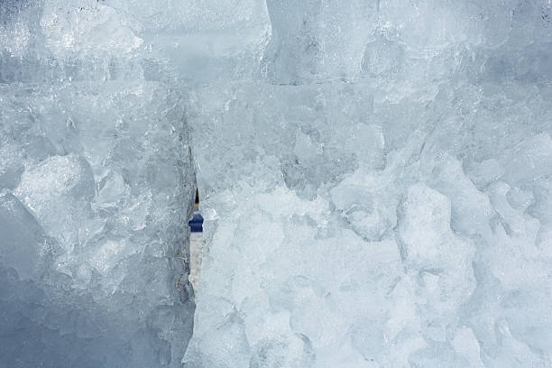 istock Glacial block of ice closeup. 508137804