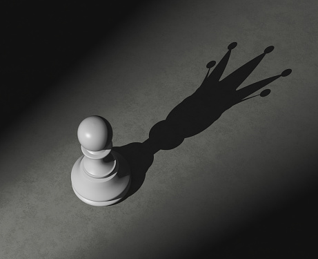 Pawn with shadow of the king
