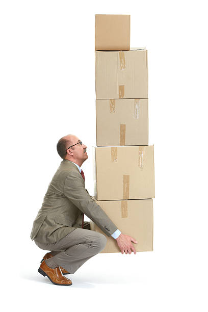 istock Businessman and a cardboard boxs 508140541