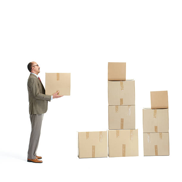 istock Businessman and a cardboard boxs 508140633