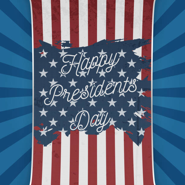 istock USA national Flag with Happy Presidents Day Text 508140916