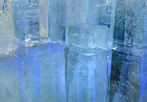 istock Glacial transparent blocks of ice with patterns. 508141876