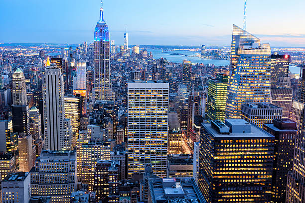 istock New York, Aerial View at Twilight 508141909