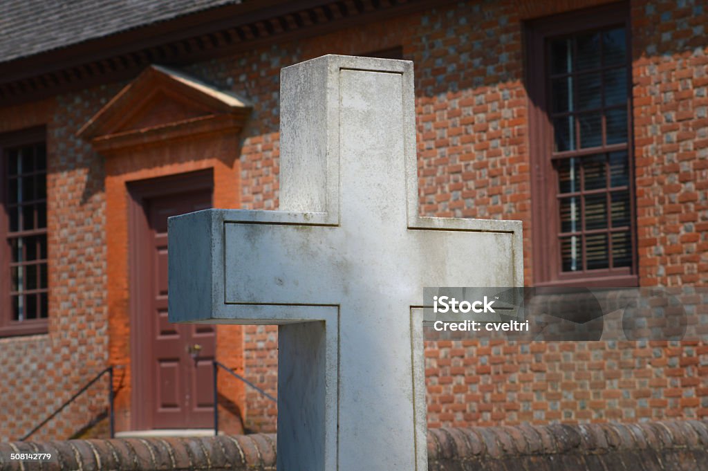 Grave Stone Grave stone in the shape of a cross. Cemetery Stock Photo