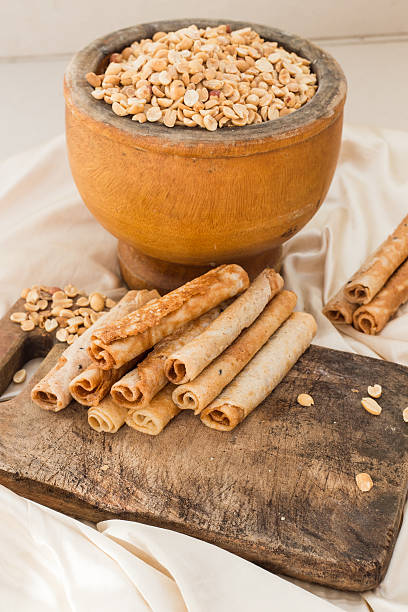istock nuts and coconut waffles on a cutting board 508142898