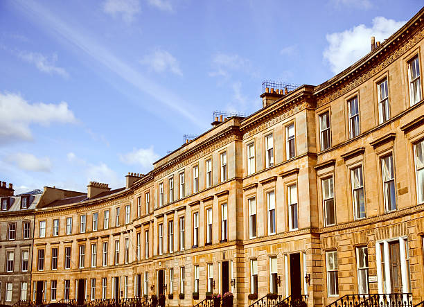 istock Retro look Terraced Houses 508144003