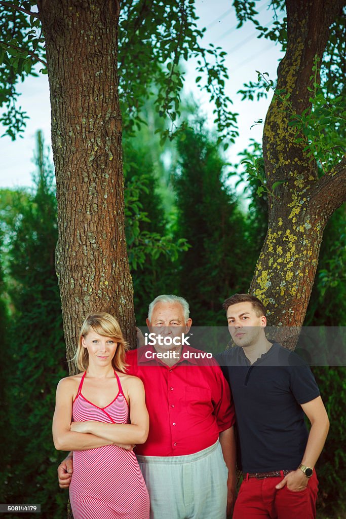 Family portrait Family portrait by the tree 20-24 Years Stock Photo