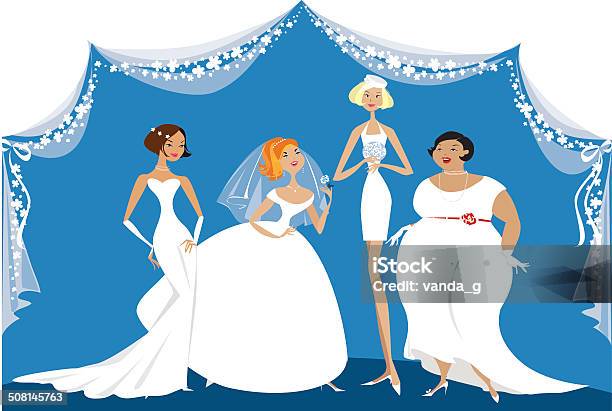 다른 Brides 가냘픈에 대한 스톡 벡터 아트 및 기타 이미지 - 가냘픈, 갈색 머리, 개성-개념