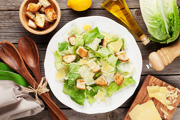 istock Fresh healthy caesar salad cooking 508152350