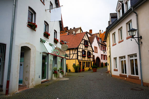 istock Small European town street 508152946