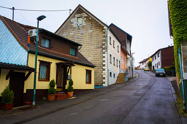 istock Small European town street 508153074