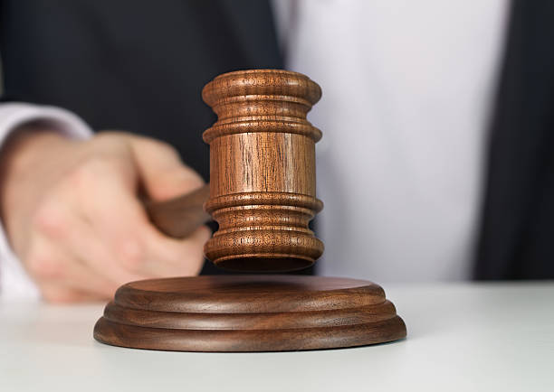 istock Man holding wooden gavel 508153816