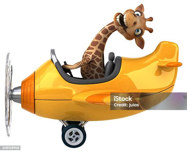 Fun Giraffe Stock Photo - Download Image Now - Airplane, Animal, Animal Neck