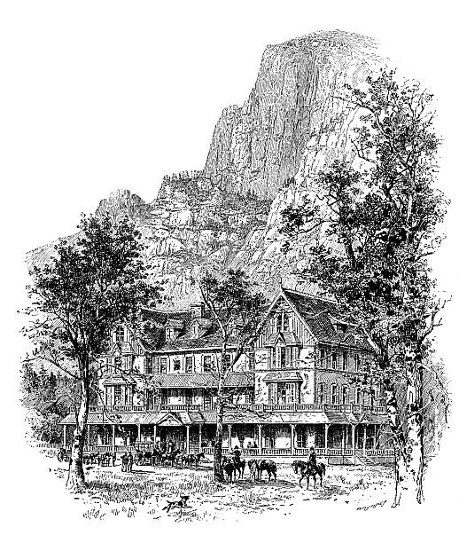 Antique illustration of Stoneman House