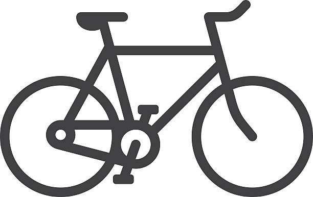 fahrrad-linie-icon - bicycle wheel stock-grafiken, -clipart, -cartoons und -symbole