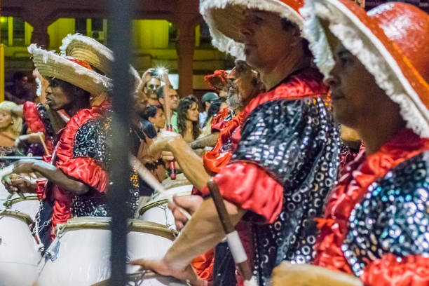 istock Group of Candombe Drummers at Carnival Parade of Uruguay 508162306