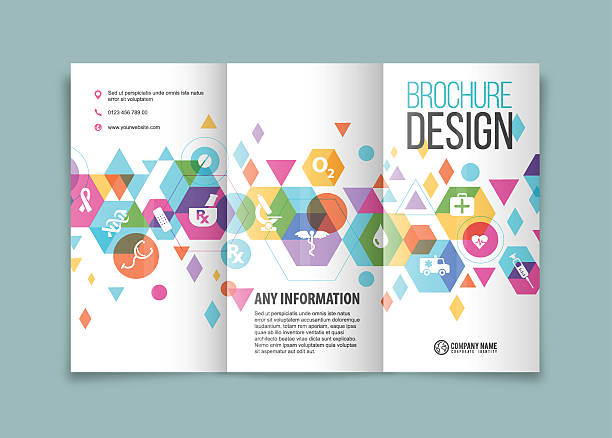 Medical based brochure design Medical based brochure design.  paper based equipment stock illustrations