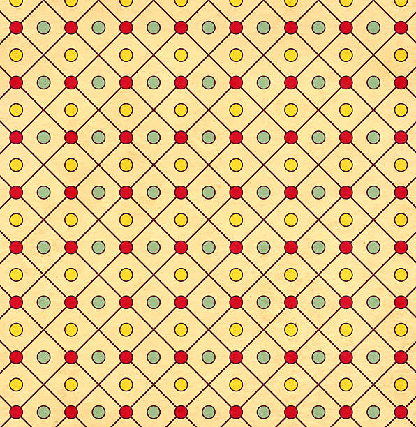 Texture of the old paper with geometric ornamental pattern