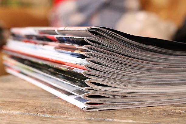 istock Magazines on the wooden table 508166528